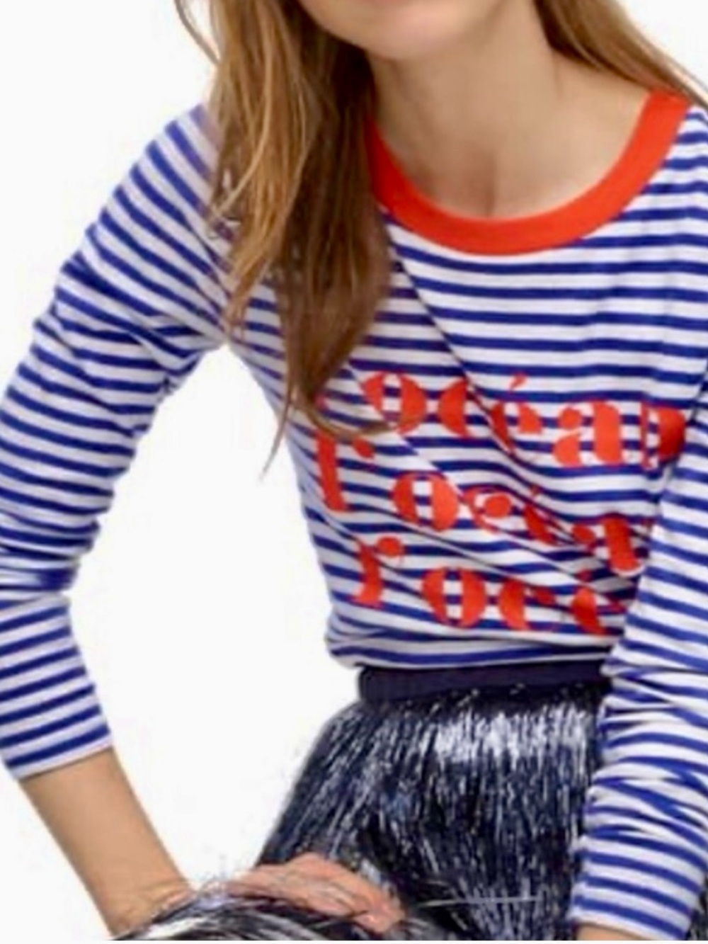 J Crew l ‘ocean Long Sleeve Tee Sz XL